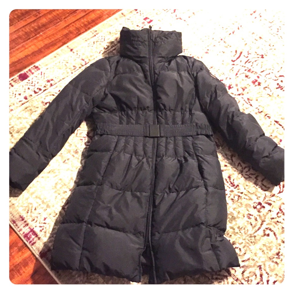 SALE..Calvin Klein long puff down jacket with belt